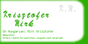 krisztofer mirk business card